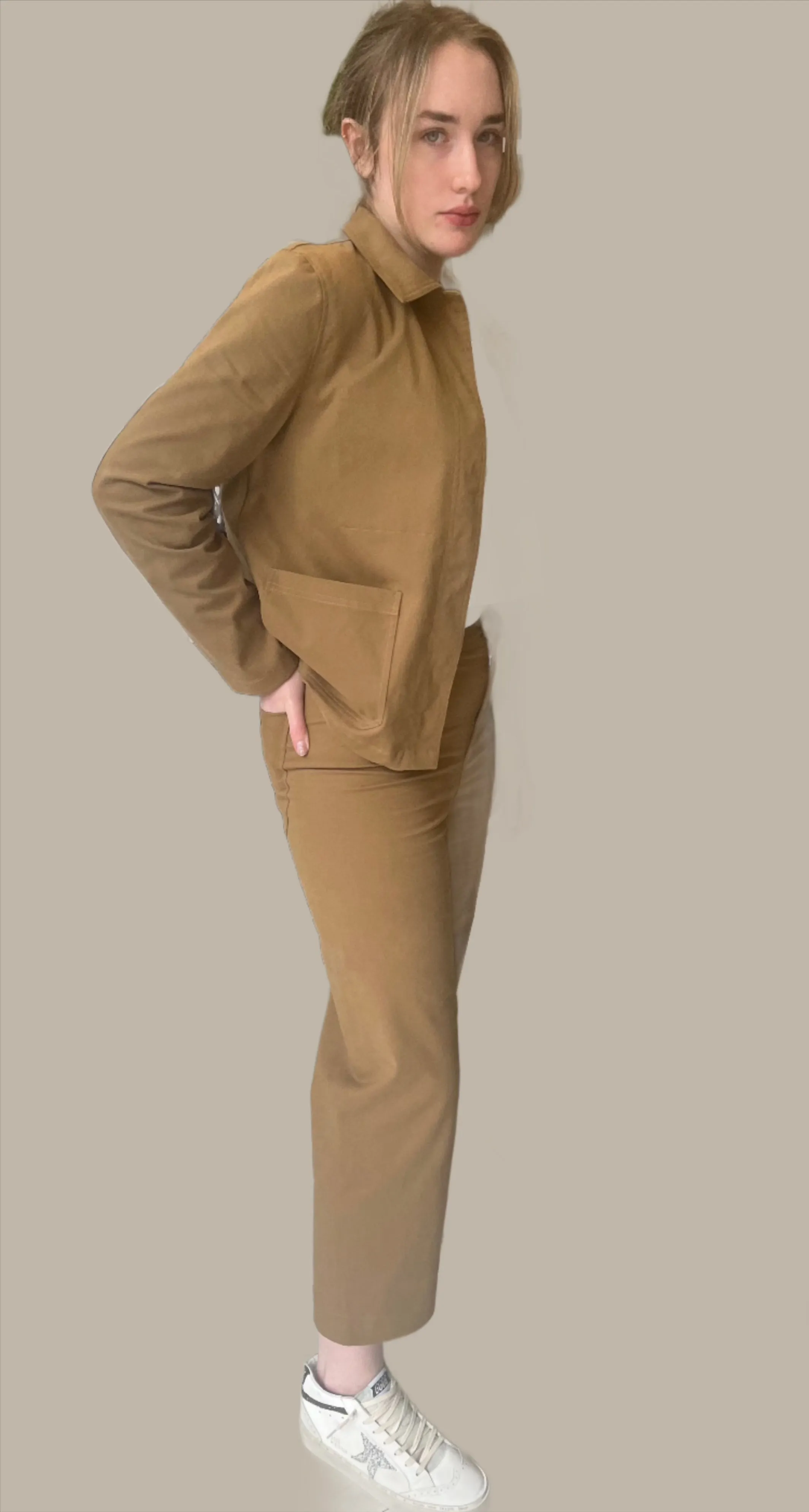 Caramel Sailor Pants in Cotton-Twill fabric