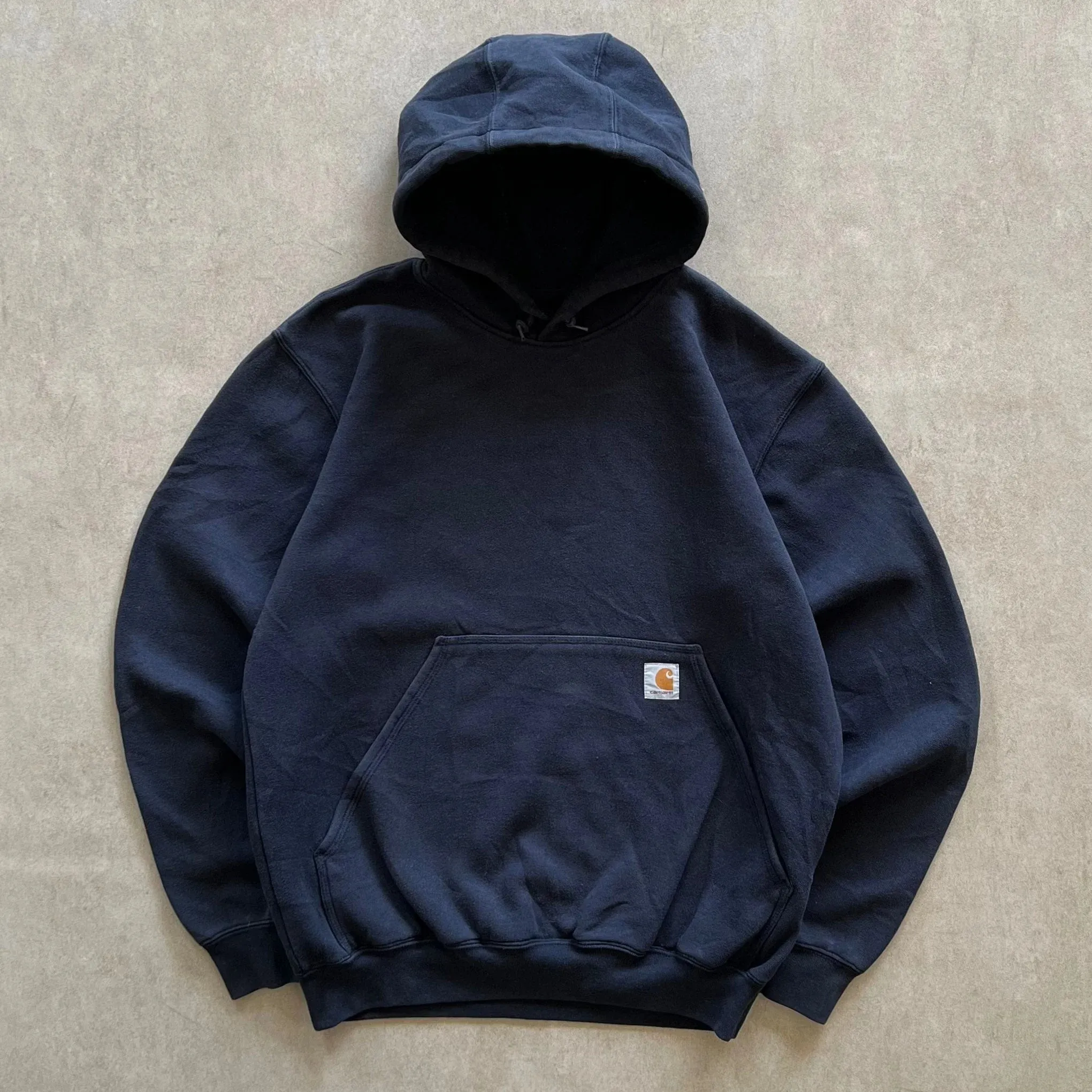 Carhartt Navy Logo Hoodie - S