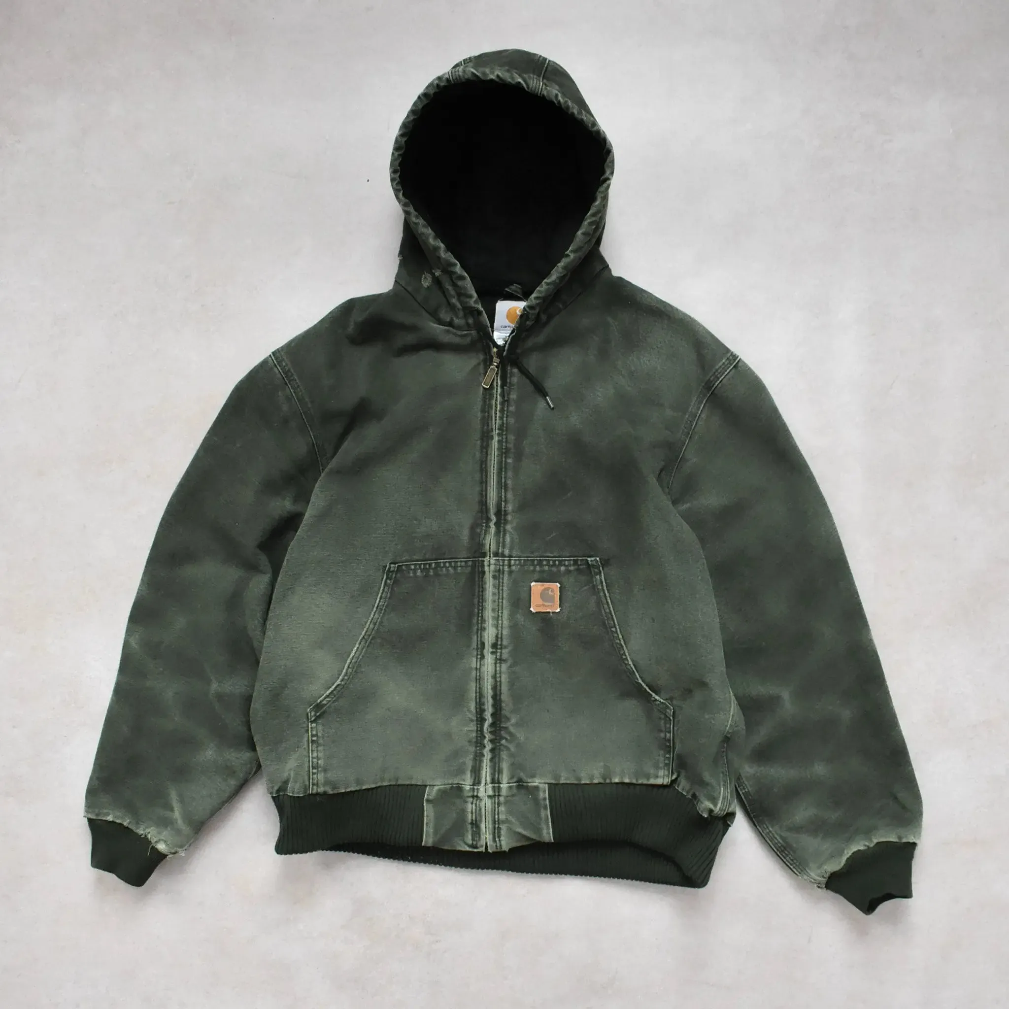 Carhartt Olive Active Hoodie Jacket - L