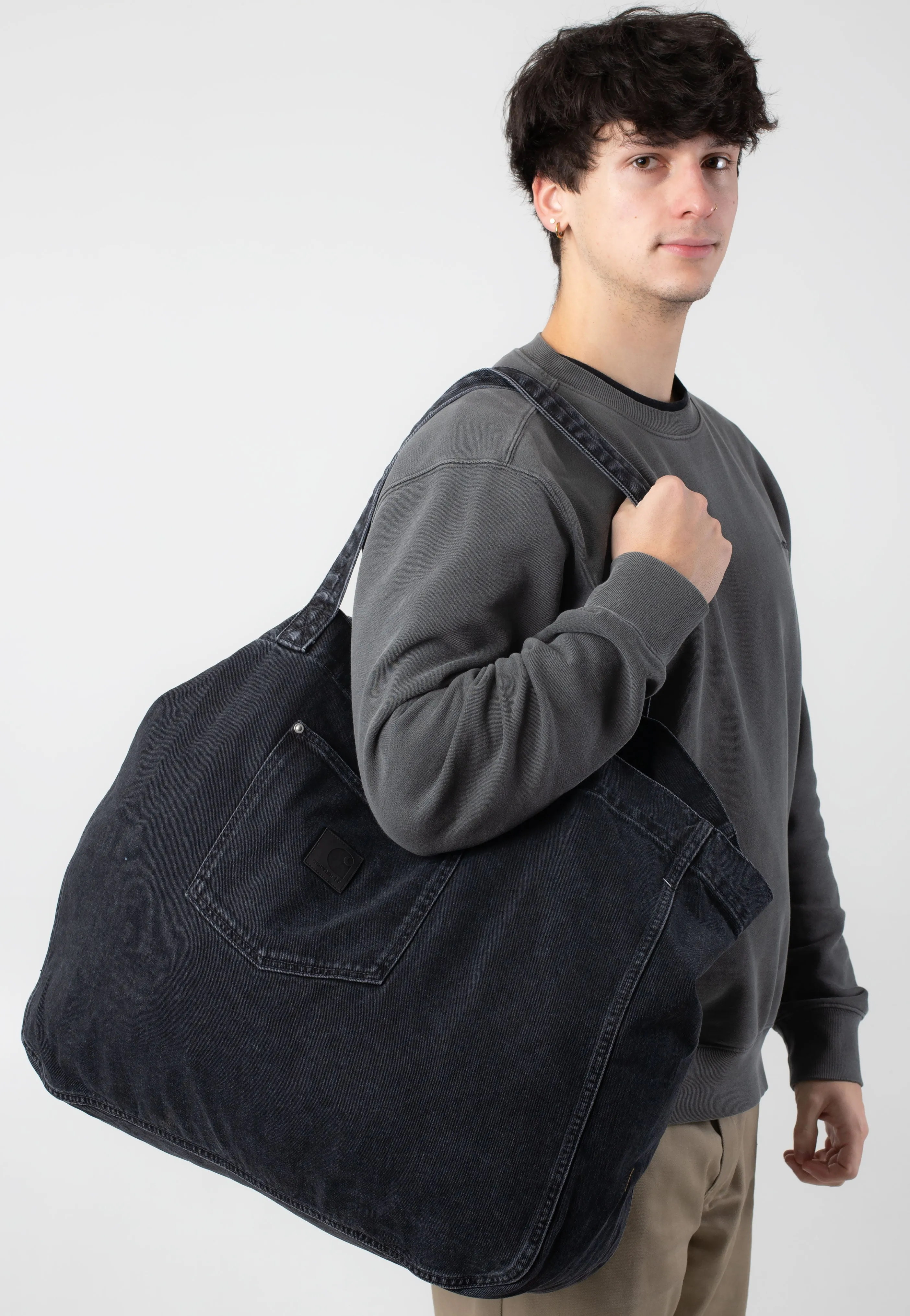 Carhartt WIP - Rivet Stone Washed Black - Tote Bag