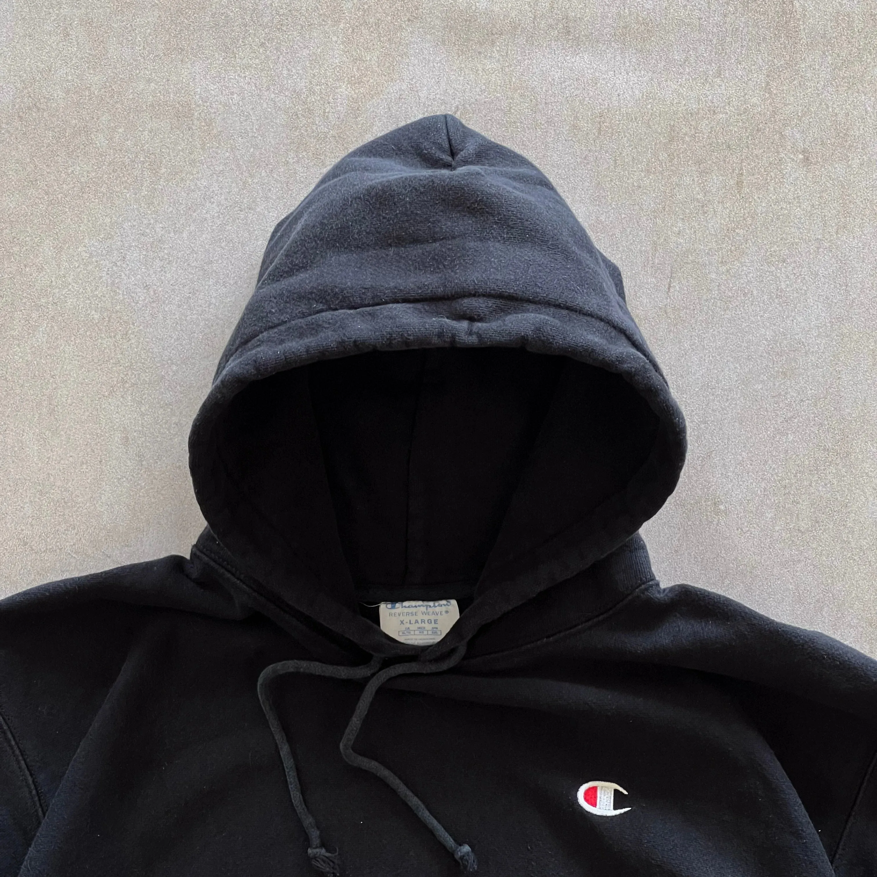 Champion Black Reverse Weave Hoodie - XL