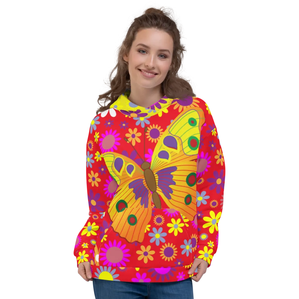 Cheery-o Butterfly Silk Hoody