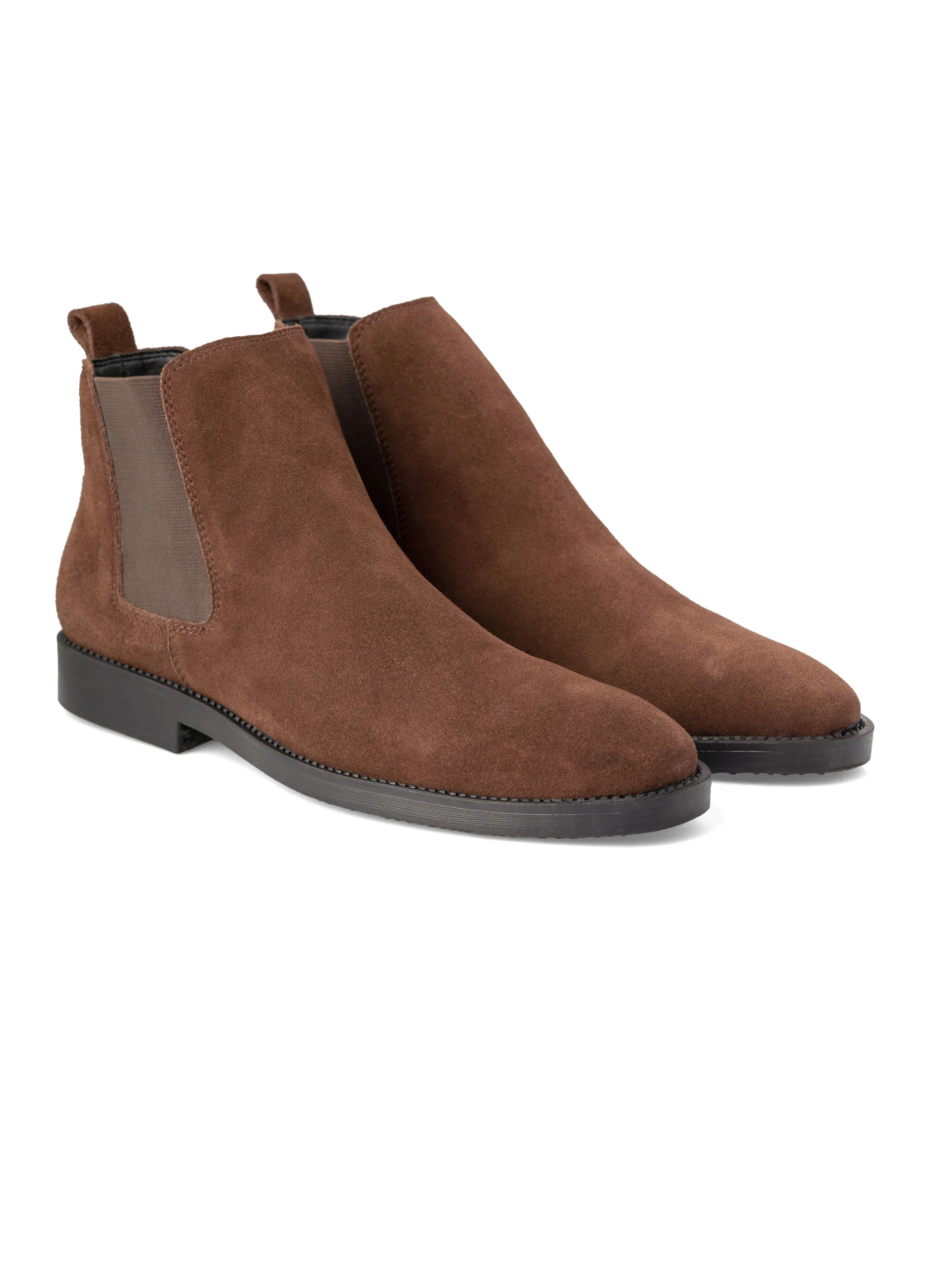 Chelsea Boots Coffee Suede Leather Crepe Sole - Buy Online Now!