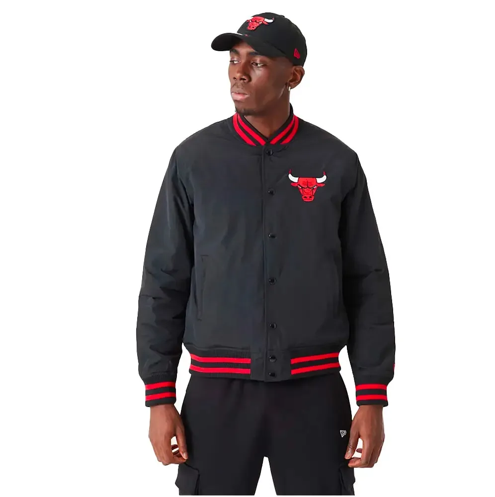 Chicago Bulls Nba Script Black Bomber Jacket