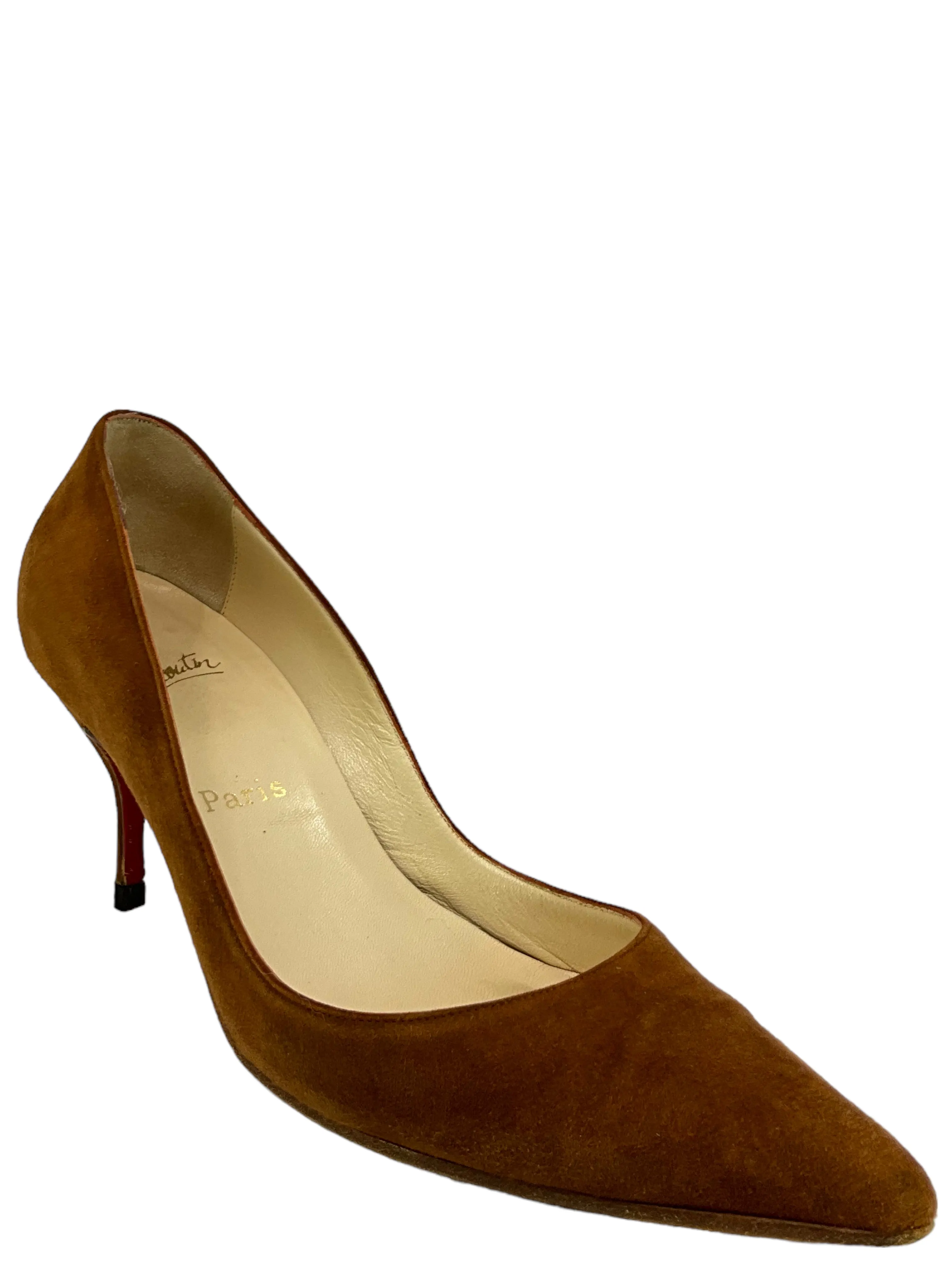 Christian Louboutin Rust Suede Pumps - Size 8