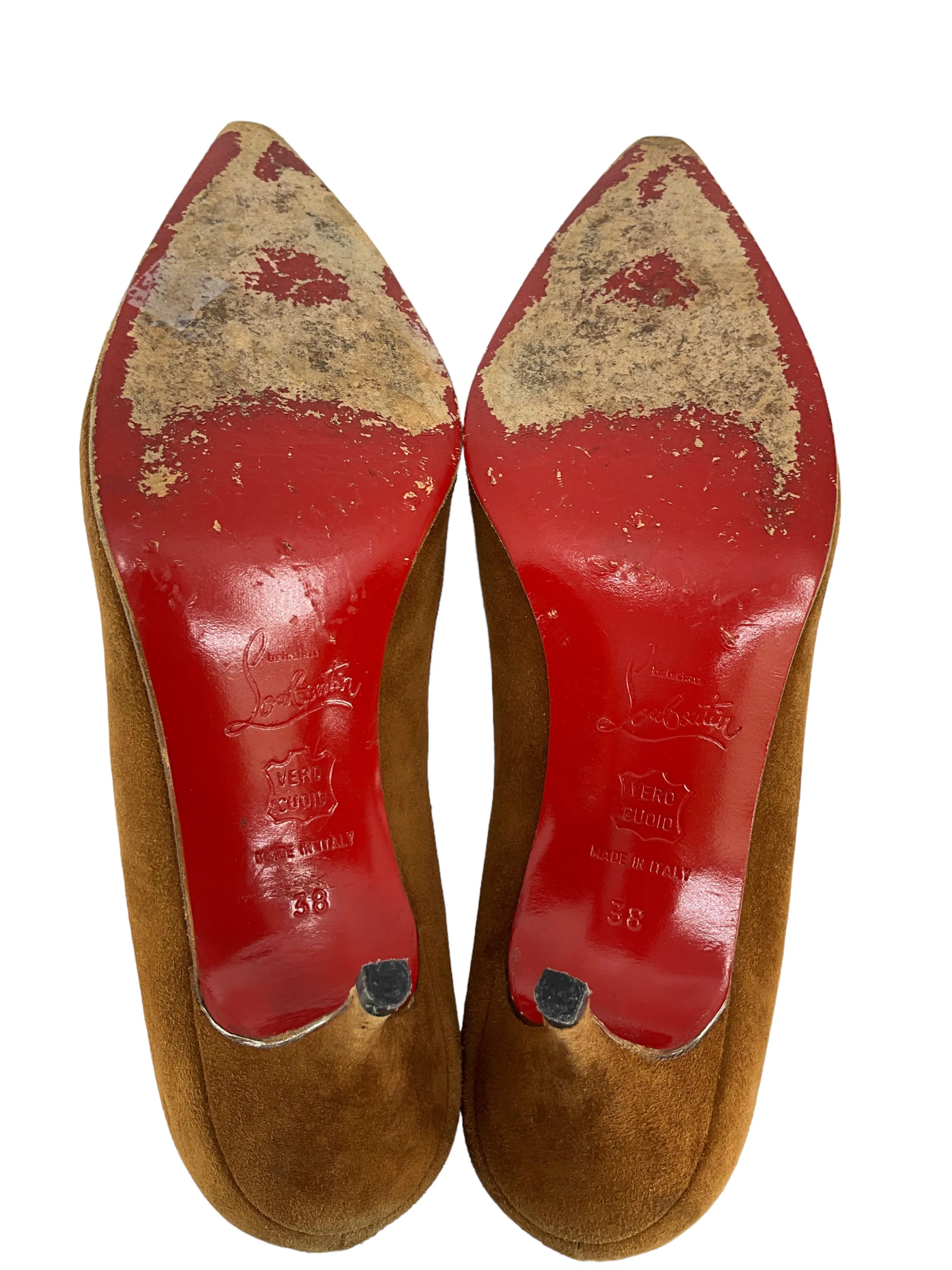 Christian Louboutin Rust Suede Pumps - Size 8