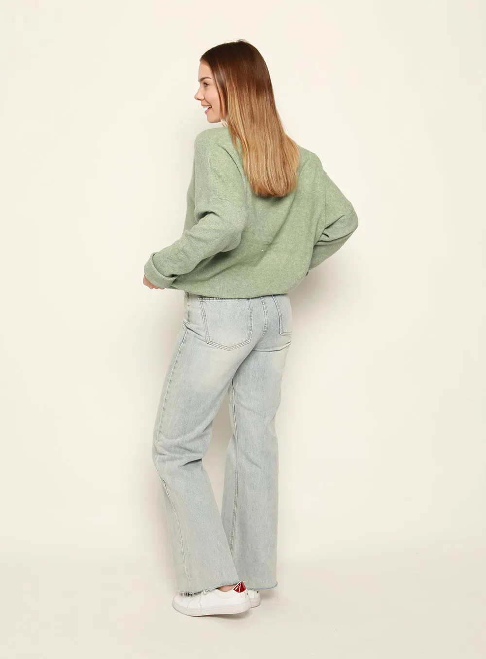 Christina Knit Jumper in Sage