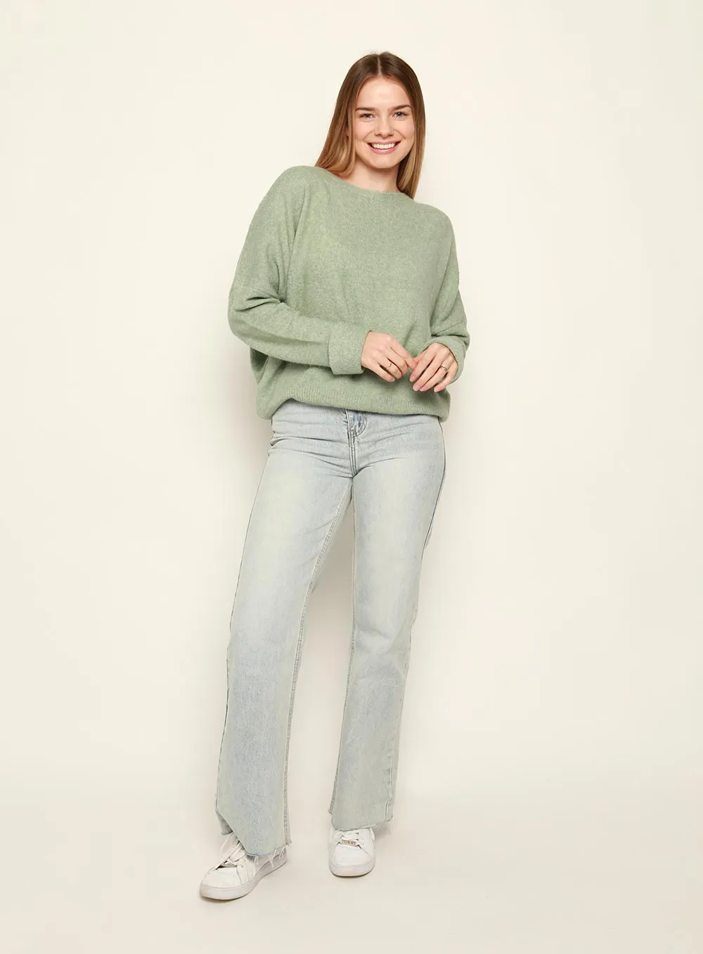 Christina Knit Jumper in Sage