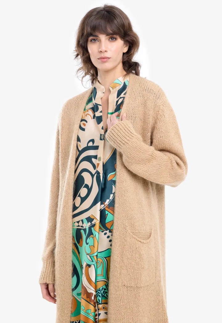 Chunky Knit Mid-length Cardigan