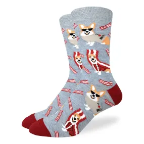 Corgi Sock with Bacon Design