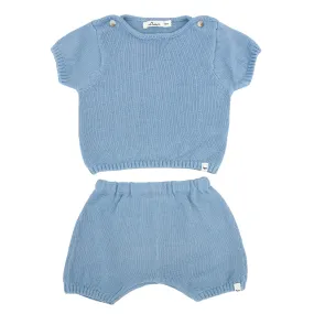 Country Club Blue Knitted Short Set - Baby