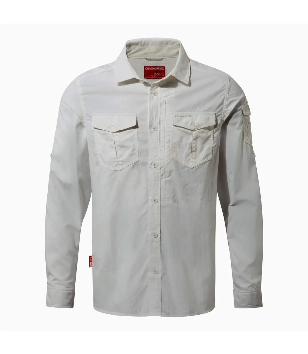 Craghoppers Mens NosiLife Adventure II Long Sleeved Shirt (Optic White) - UTCG1085