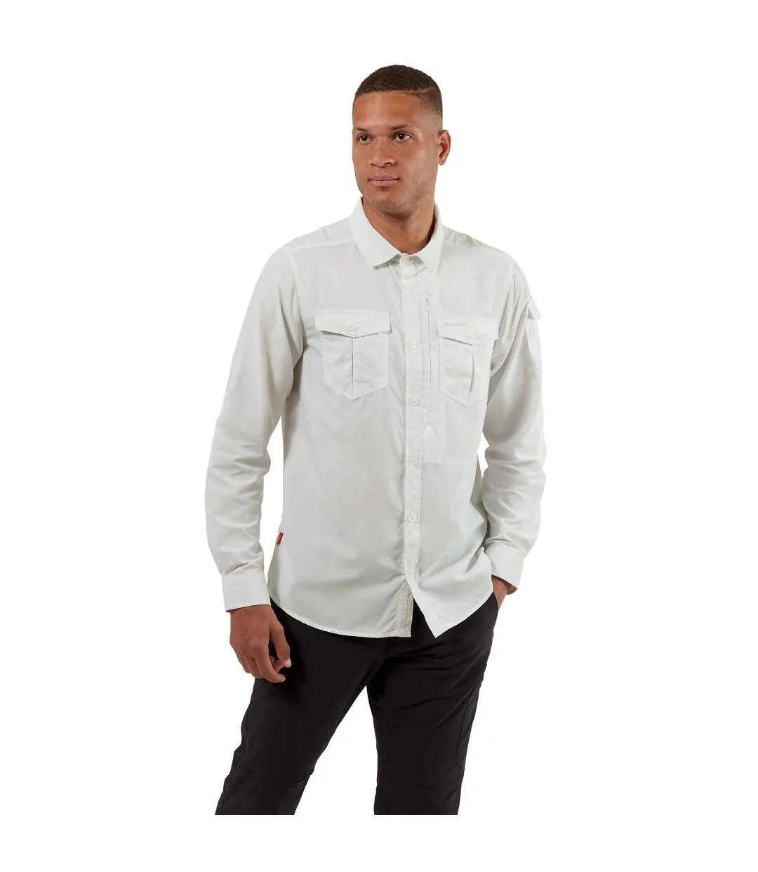 Craghoppers Mens NosiLife Adventure II Long Sleeved Shirt (Optic White) - UTCG1085