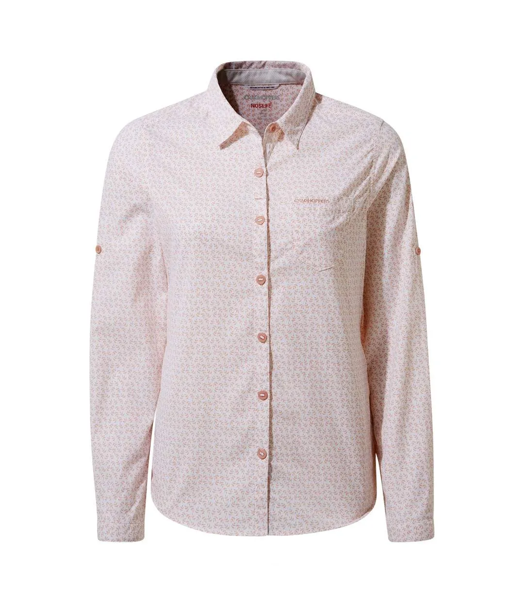 Craghoppers Womens/Ladies NosiLife Gisele Long Sleeved Shirt (Corsage Pink Print) - UTCG1296