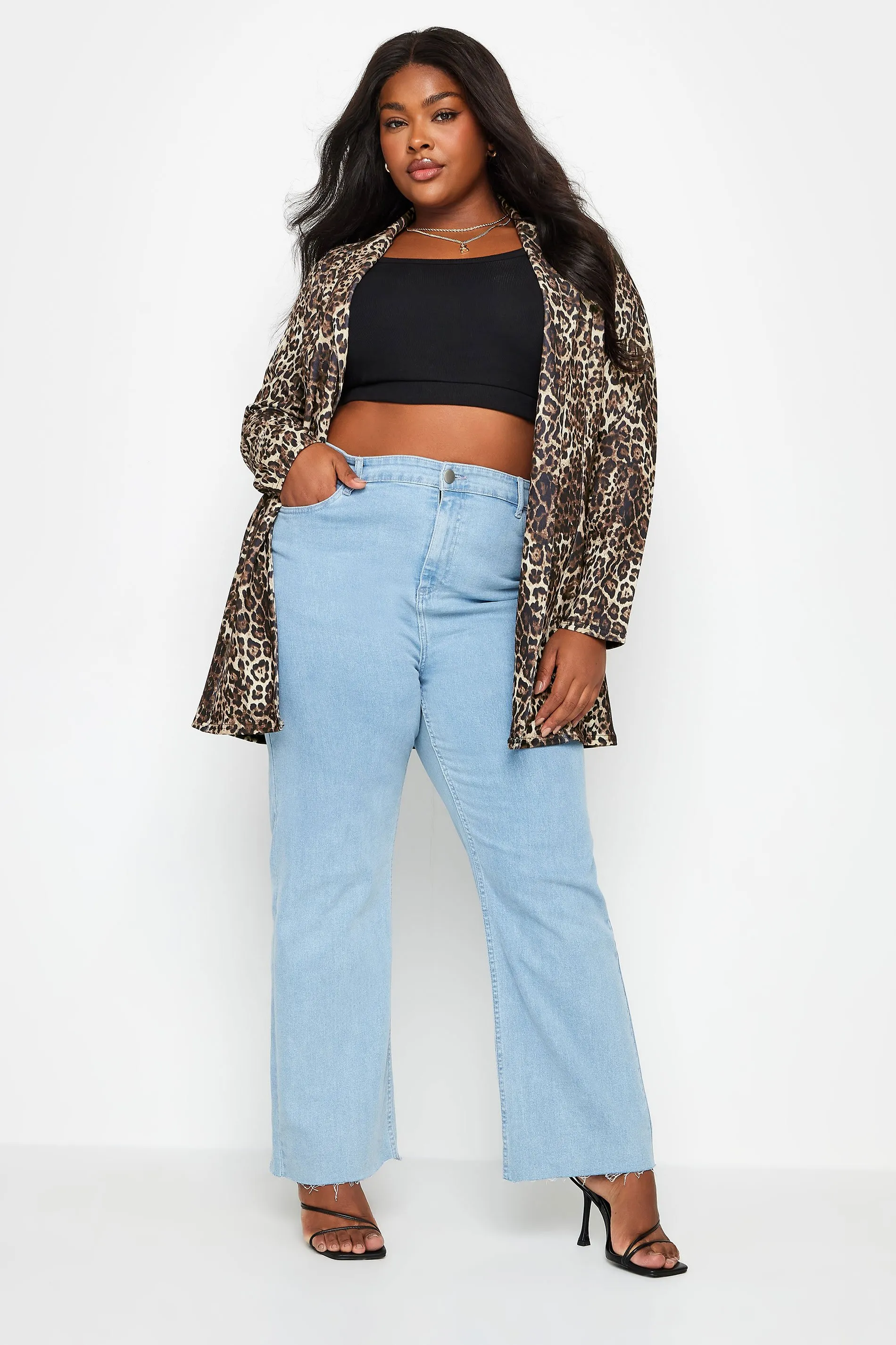 Curve Brown Leopard Print Blazer - Limited Edition