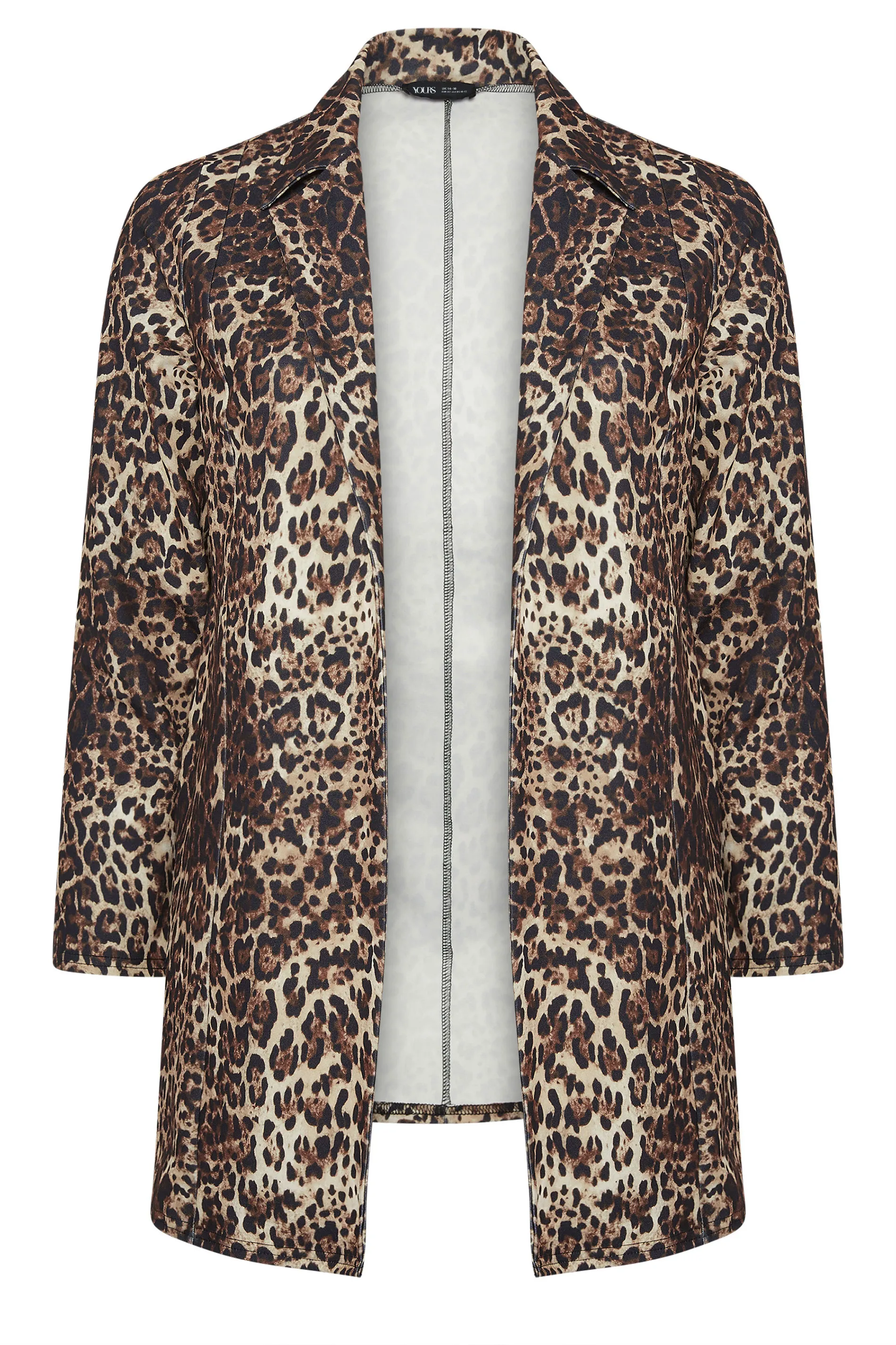 Curve Brown Leopard Print Blazer - Limited Edition