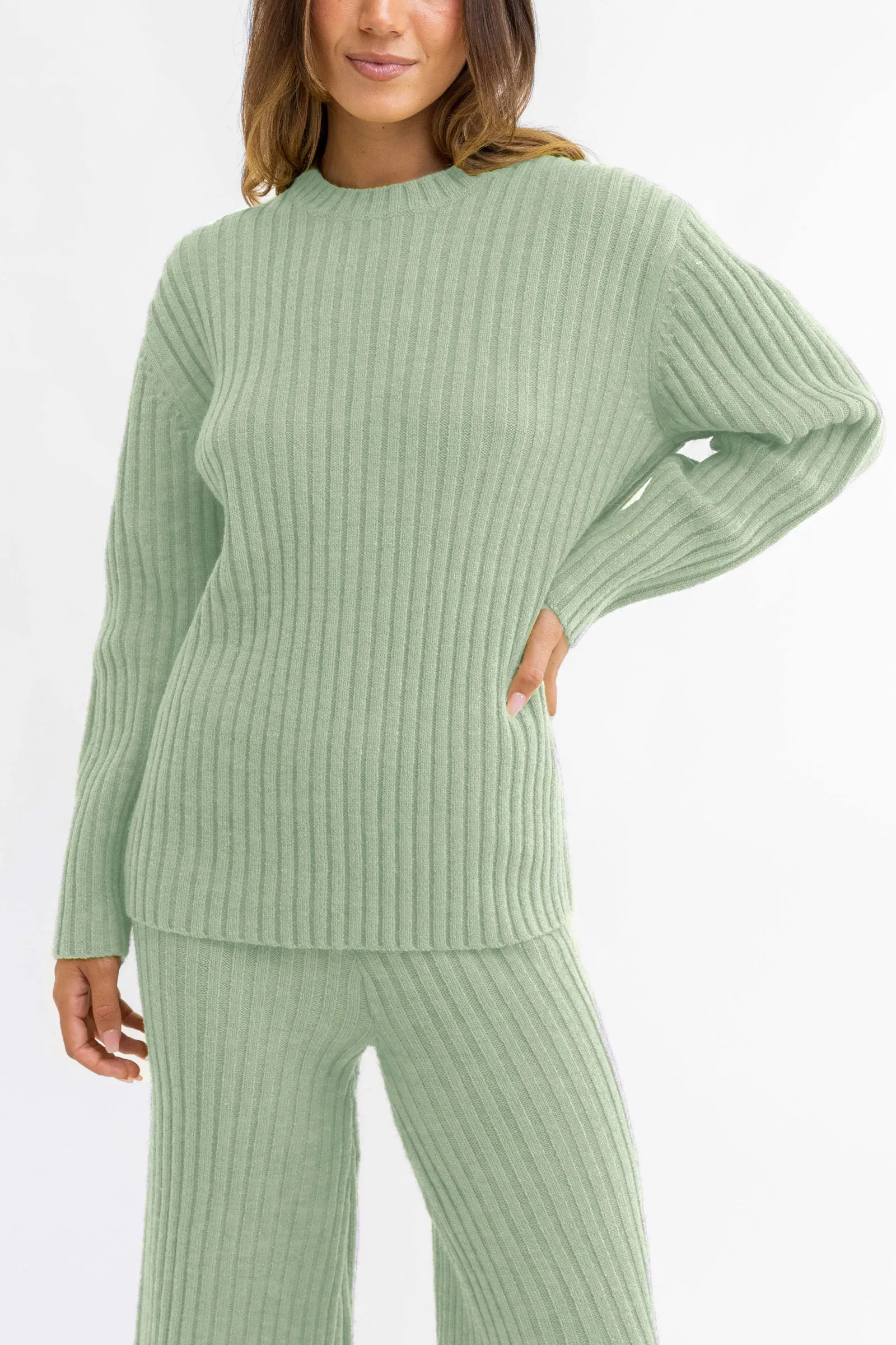 Daisy Knit Sweater Sage