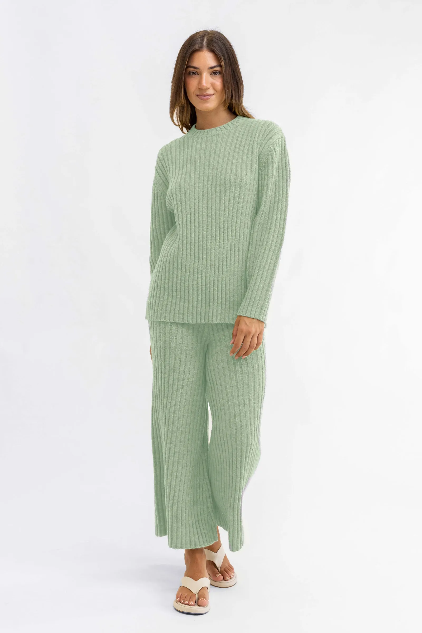 Daisy Knit Sweater Sage