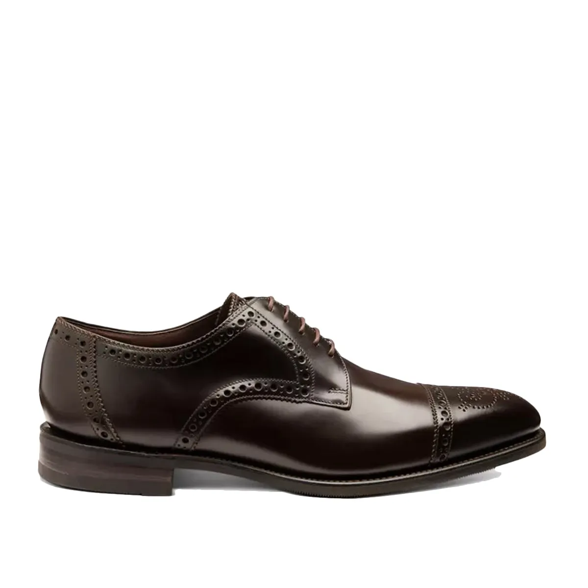 Dark Brown Loake Eldon Derby Semi Brogue - Shop Now