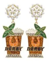 Derby Drink Earrings - Best Keywords Result: Race Day-inspired Drink Earrings for Derby Fashion