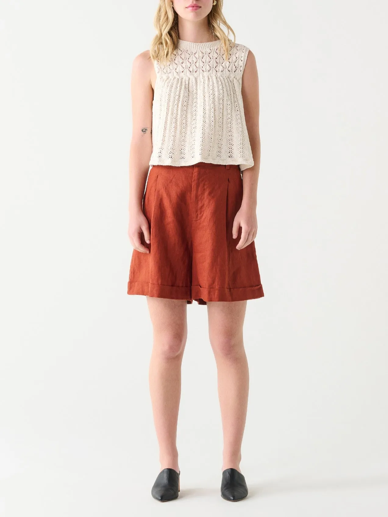 DEX Pointelle Knit Sleeveless Top - Buy Online at Best Price