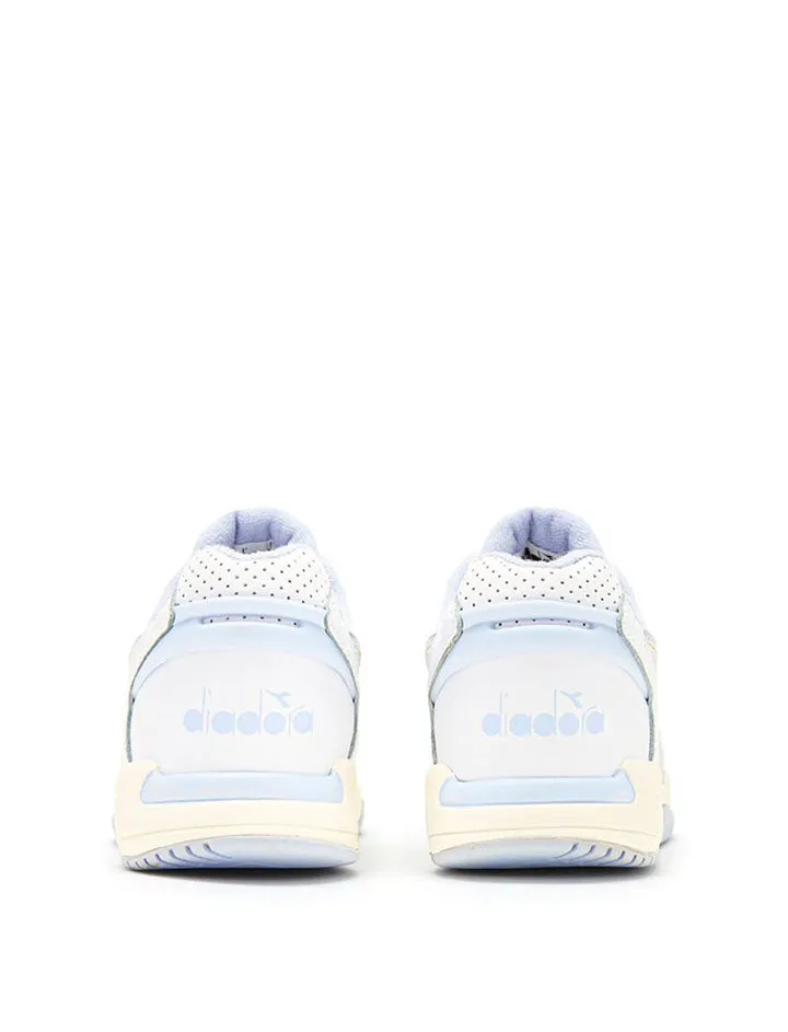 Diadora Women's White Xenon Blue Winner Trainers