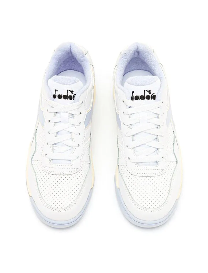 Diadora Women's White Xenon Blue Winner Trainers