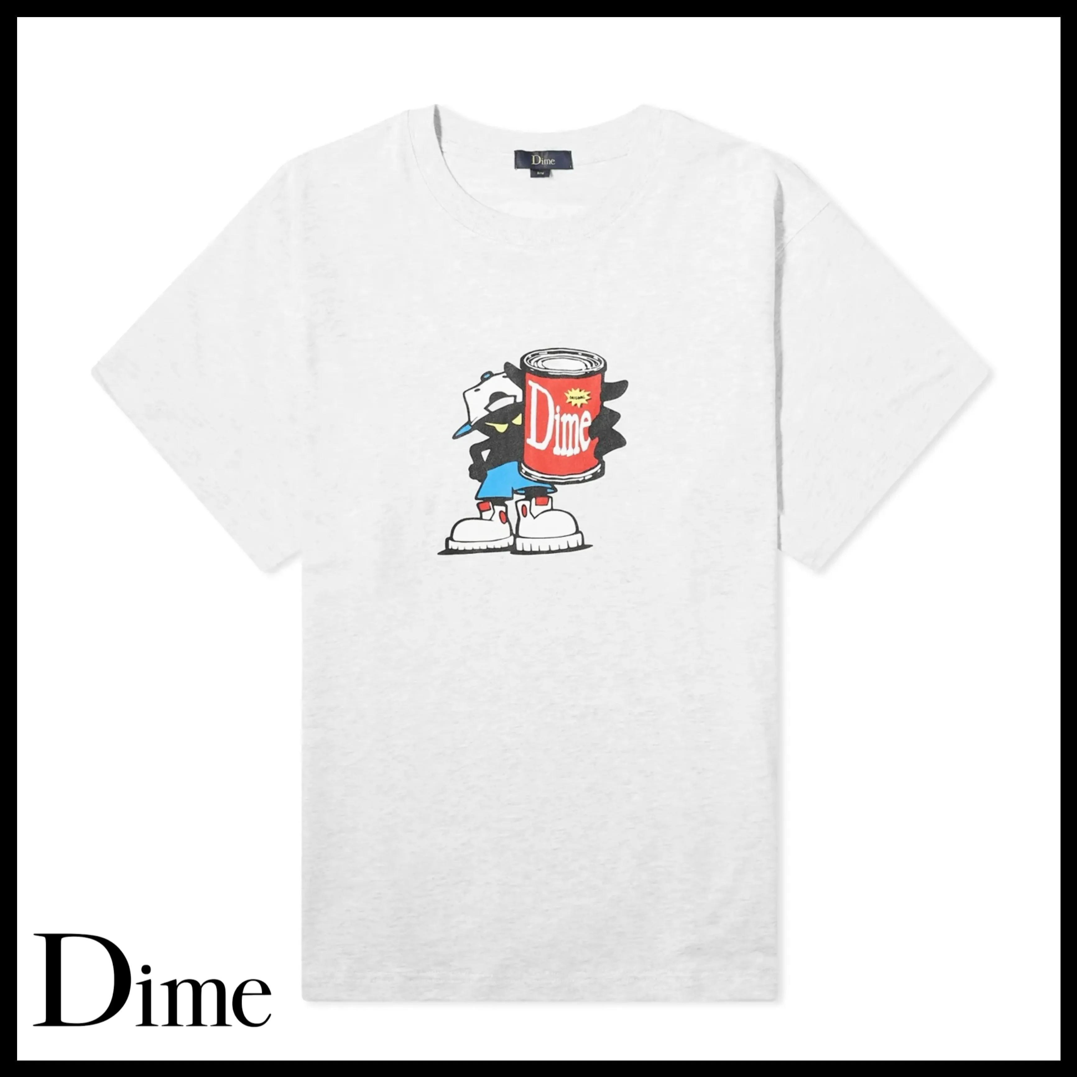 Dime  |Crew Neck Cotton Short Sleeves Logo Skater Style