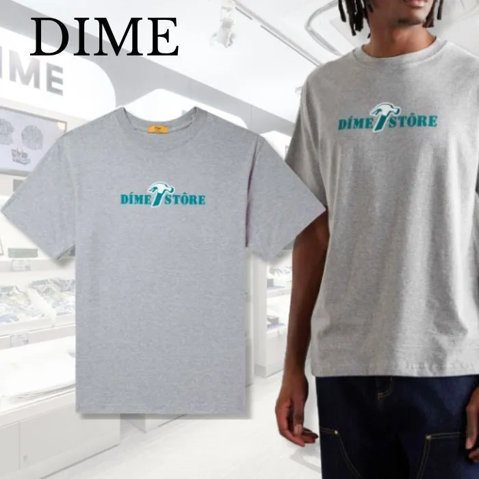 Dime  |Crew Neck Unisex Street Style Plain Cotton Short Sleeves