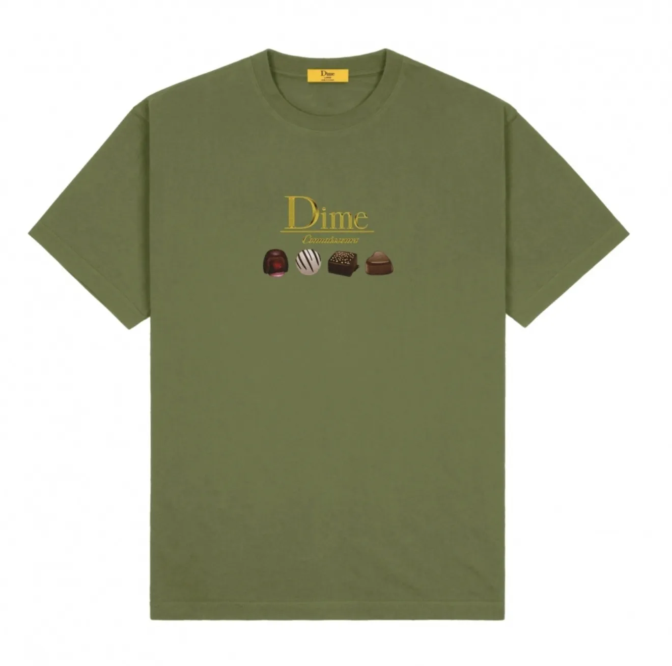 Dime  |Street Style U-Neck Plain Short Sleeves Logo Skater Style