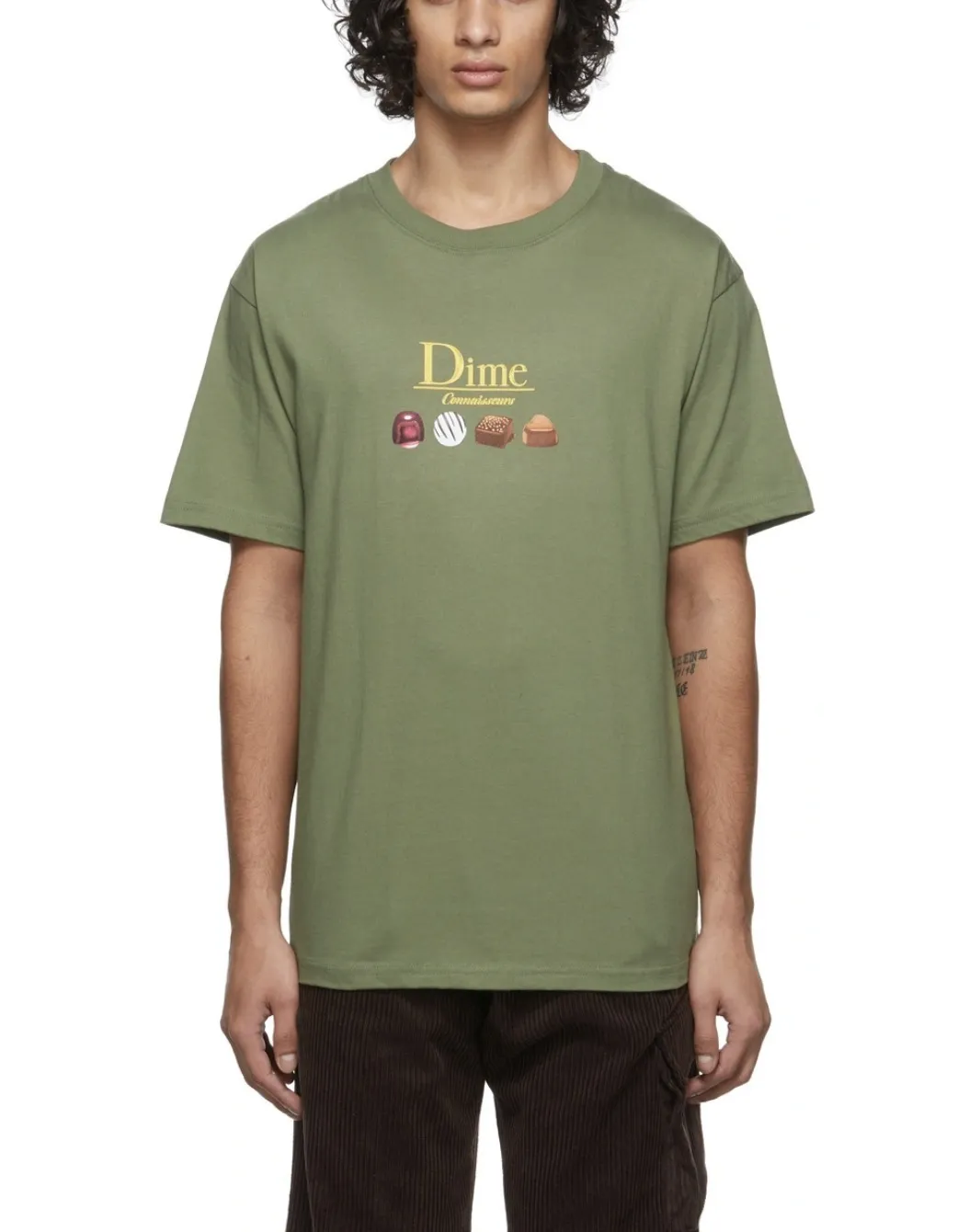 Dime  |Street Style U-Neck Plain Short Sleeves Logo Skater Style