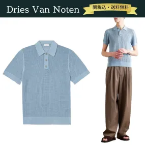 Dries Van Noten  |Blended Fabrics Plain Short Sleeves Designers Polos