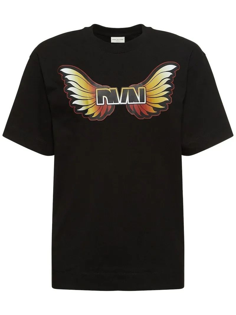 Dries Van Noten  |Crew Neck Street Style Plain Cotton Short Sleeves Tribal