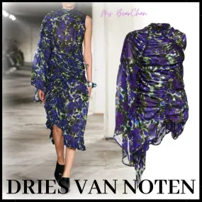 Dries Van Noten  |Flower Patterns Sleeveless Medium Party Style Elegant Style