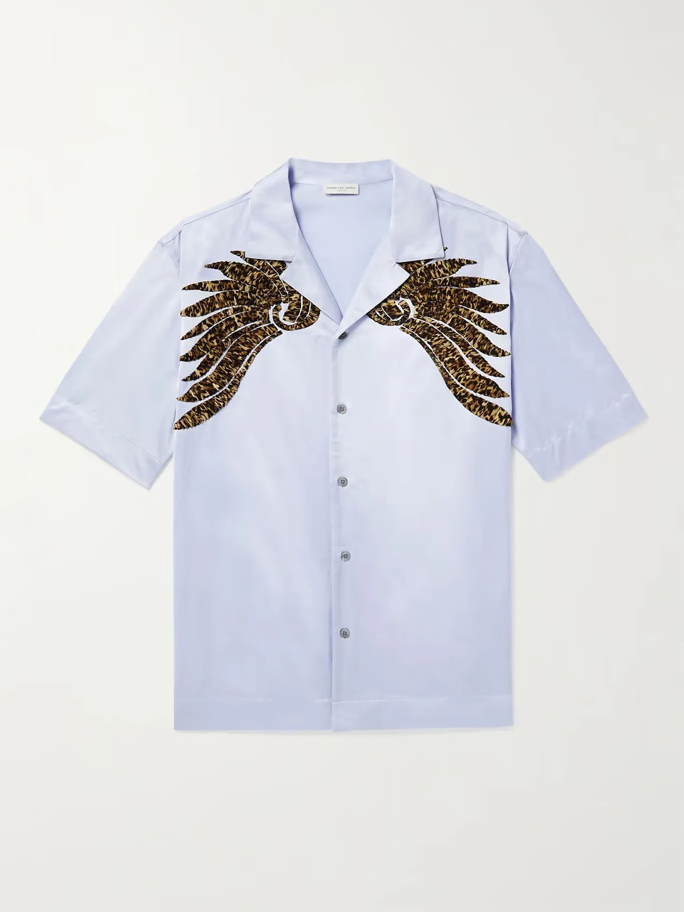 Dries Van Noten  |Leopard Patterns Blended Fabrics Cotton Short Sleeves