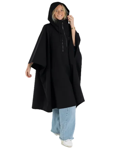 dryrobe Adults Waterproof Poncho - Black