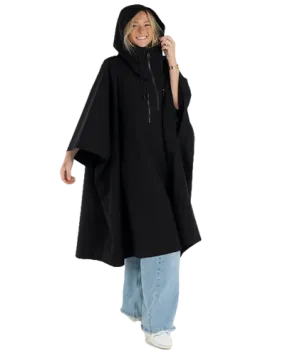 dryrobe Adults Waterproof Poncho - Black