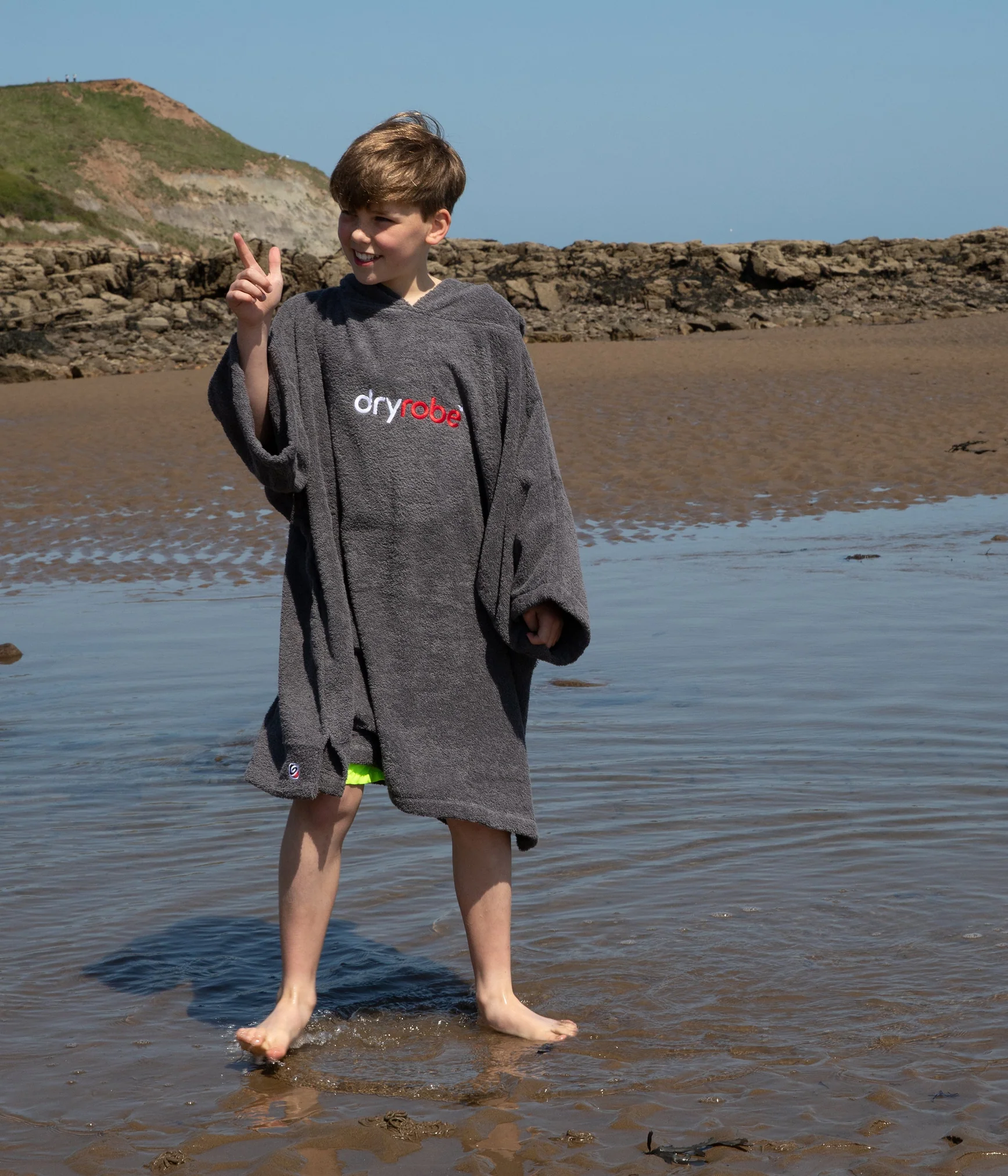 dryrobe Kids Organic Towel dryrobe - Slate Grey