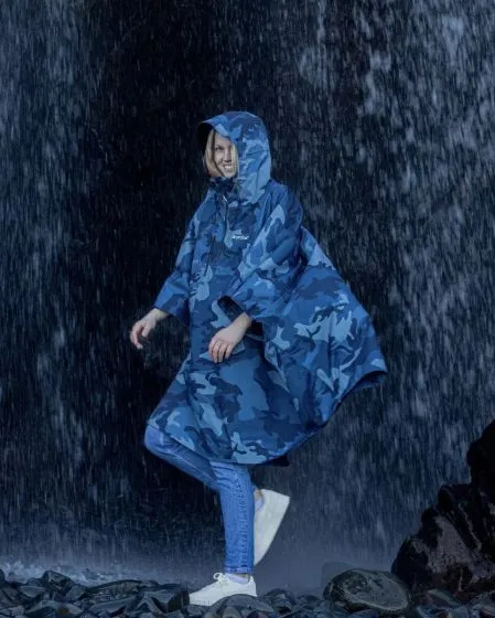 Dryrobe Waterproof Poncho - Blue Camo