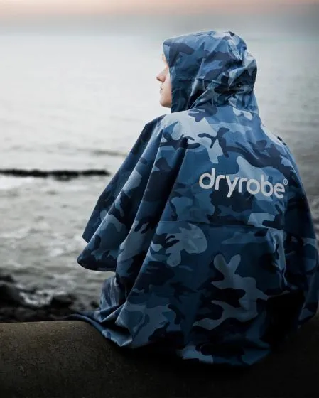 Dryrobe Waterproof Poncho - Blue Camo