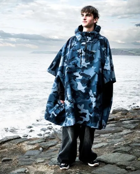 Dryrobe Waterproof Poncho - Blue Camo