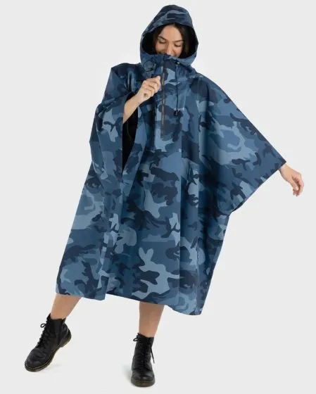 Dryrobe Waterproof Poncho - Blue Camo