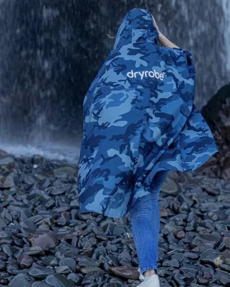 Dryrobe Waterproof Poncho - Blue Camo