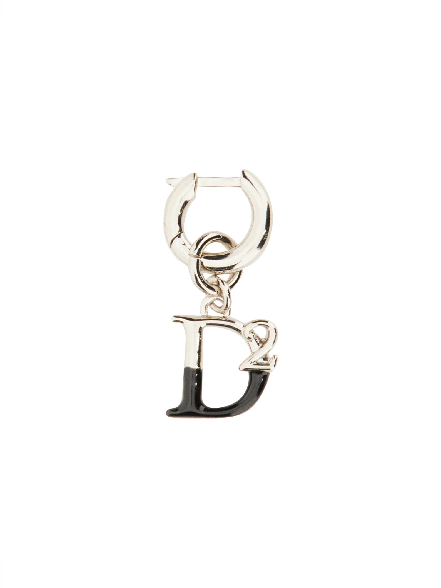 DSQUARED    BRASS LOGO EARRING