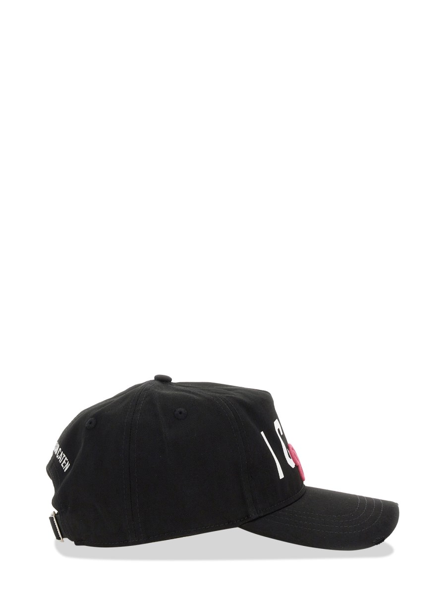 DSQUARED      CAPPELLO BASEBALL IN COTONE CON D2 PATCH