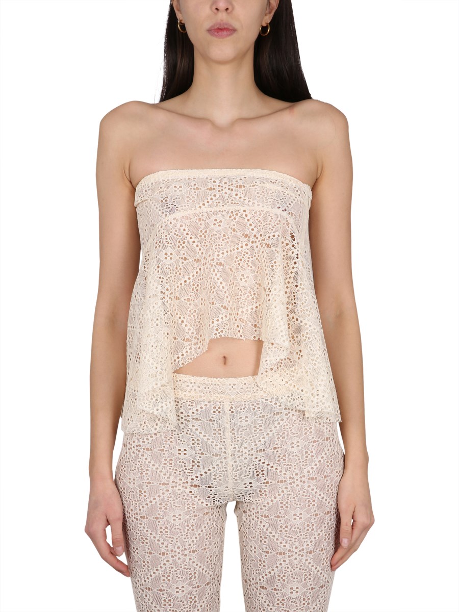 DSQUARED    IBIZA TOP WITH RUFFLES