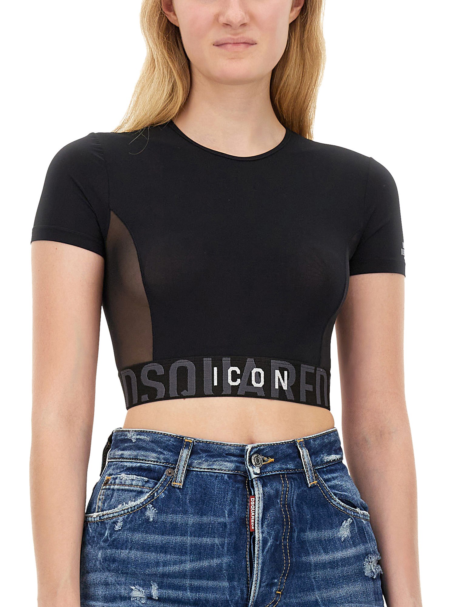 DSQUARED    NYLON TOP WITH LOGO