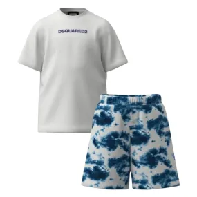 Dsquared Set Logo Blue And White