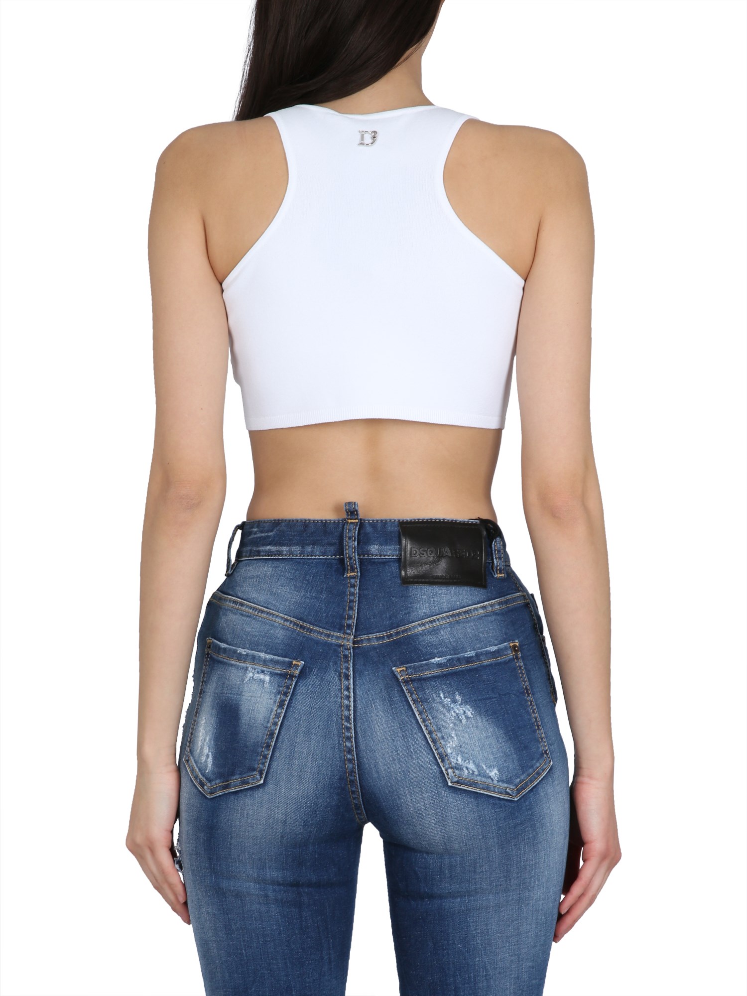 DSQUARED    VISCOSE CUT OUT TOP