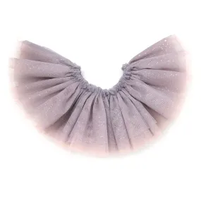 dusty lavender frill tutu over dark blush tulle